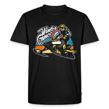 Course de motoneige Sports d'hiver Sports extrêmes Cadeau - T-shirt Premium bio Homme - noir - Devant - Nico (187cm)