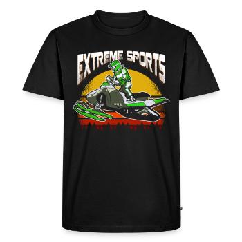 Cadeau d'athlète extrême de sport d'hiver de motoneige - T-shirt Premium bio Homme - noir - Devant - Nico (187cm)