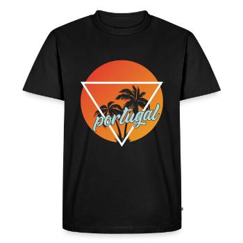Portugal holiday and holiday destination - Men's Premium Organic T-Shirt - black - Front - Nico (187cm)