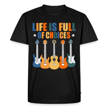 Guitariste guitariste - T-shirt Premium bio Homme - noir - Devant - Nico (187cm)