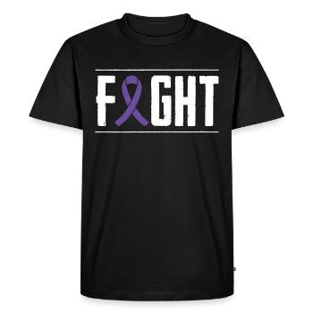 Pancreatic Cancer Chemo Gift - Men's Premium Organic T-Shirt - black - Front - Nico (187cm)