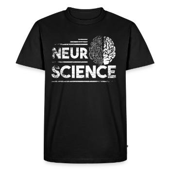 Neuroscience Neuro Science Neurologie Wissenschaft - T-shirt Premium bio Homme - noir - Devant - Nico (187cm)