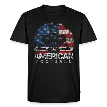 American Football - Männer Premium Bio T-Shirt - Schwarz - Vorne - Nico (187cm)