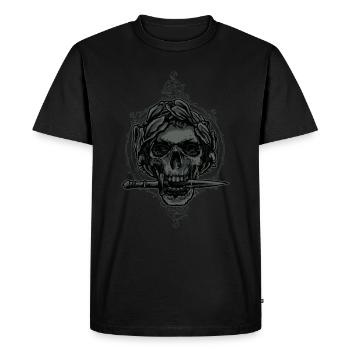 Skull Tot Skull Pirate Skull Funny Gift - T-shirt Premium bio Homme - noir - Devant - Nico (187cm)