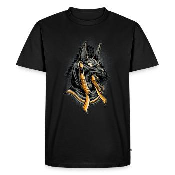 Anubis cadeau de divinité égyptienne - T-shirt Premium bio Homme - noir - Devant - Nico (187cm)