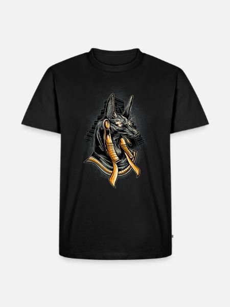Anubis Egyptian god deity gift - Men's Premium Organic T-Shirt - black