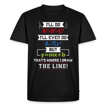 Algèbre, mathématicien enseignant payant - T-shirt Premium bio Homme - noir - Devant - Nico (187cm)