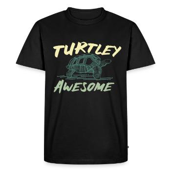 Dire tortue - T-shirt Premium bio Homme - noir - Devant - Nico (187cm)