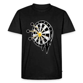 Darts Dartboard Onehundredeighty Bullseye - Men's Premium Organic T-Shirt - black - Front - Nico (187cm)