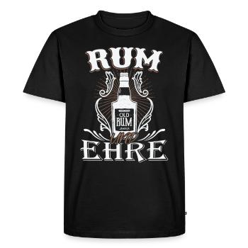 Cadeau Rumtrinker au rhum et à l'honneur - T-shirt Premium bio Homme - noir - Devant - Nico (187cm)