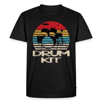 Drummer Drummer Drummer Drums Fun Gift - T-shirt Premium bio Homme - noir - Devant - Nico (187cm)