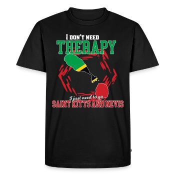 Je n'ai pas besoin de thérapie - Saint-Kitts-et-Devis - T-shirt Premium bio Homme - noir - Devant - Nico (187cm)