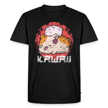 Kawaii hamster japanimation tendance de la mode - T-shirt Premium bio Homme - noir - Devant - Nico (187cm)