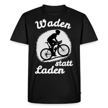 Veaux au lieu de charger - Cyclistes contre les vélos électriques - T-shirt Premium bio Homme - noir - Devant - Nico (187cm)