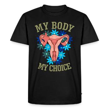 My Body My Choice - Men's Premium Organic T-Shirt - black - Front - Nico (187cm)