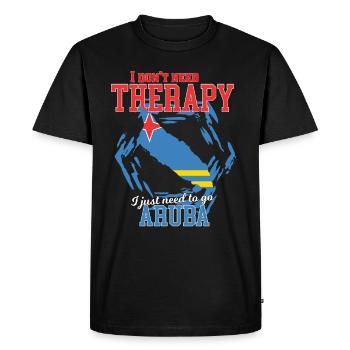 Je n'ai pas besoin de thérapie - Aruba - T-shirt Premium bio Homme - noir - Devant - Nico (187cm)