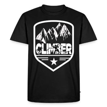 Climbing, Climbing, Climbing, Mountaineering, Mountaineering, Mountaineering - Men's Premium Organic T-Shirt - black - Front - Nico (187cm)