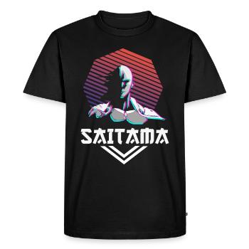 Anime Vaporwave Design Esthétique - T-shirt Premium bio Homme - noir - Devant - Nico (187cm)