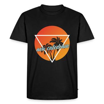 New Caledonia holiday and holiday destination - Men's Premium Organic T-Shirt - black - Front - Nico (187cm)