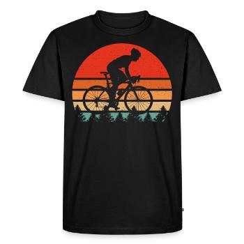 Fahrrad Radfahren Design Geschenke für Radfahrer - Männer Premium Bio T-Shirt - Schwarz - Vorne - Nico (187cm)