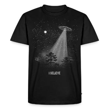 I believe in life on other planets - Men's Premium Organic T-Shirt - black - Front - Nico (187cm)