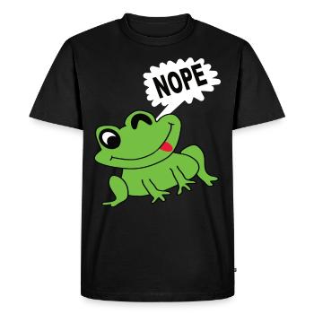 Grenouille grenouille prince grenouilles caillé animal - T-shirt Premium bio Homme - noir - Devant - Nico (187cm)