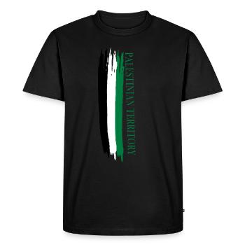 Territoire palestinien esquissé les couleurs nationales - T-shirt Premium bio Homme - noir - Devant - Nico (187cm)