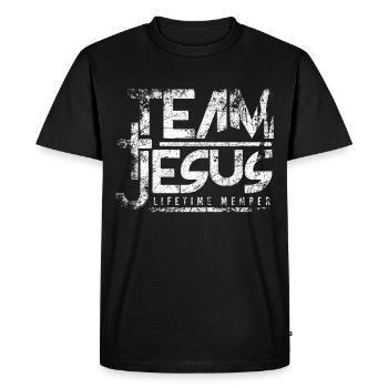 Team Jesus - Männer Premium Bio T-Shirt - Schwarz - Vorne - Nico (187cm)