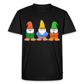 Nains gnomes - T-shirt Premium bio Homme - noir - Devant - Nico (187cm)
