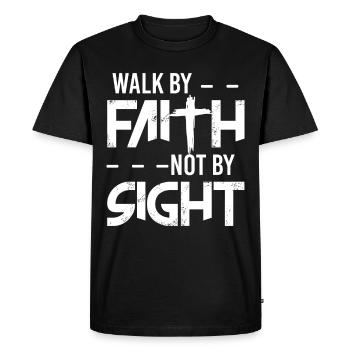 Foi foi chrétien christianisme église - T-shirt Premium bio Homme - noir - Devant - Nico (187cm)