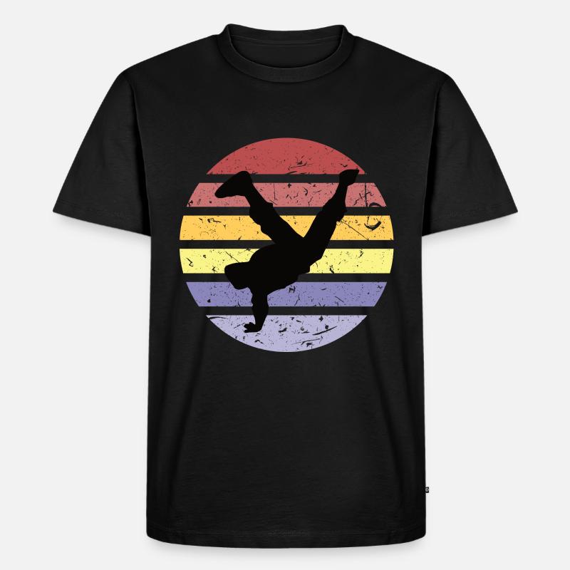 Breakdancer - Männer Premium Bio T-Shirt - Schwarz