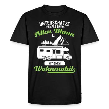 Camping-car Camping - T-shirt Premium bio Homme - noir - Devant - Nico (187cm)