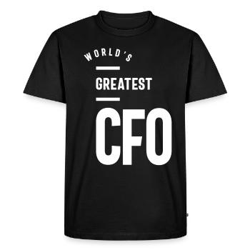 World's Greatest CFO Gift Chief Financial - Men's Premium Organic T-Shirt - black - Front - Nico (187cm)