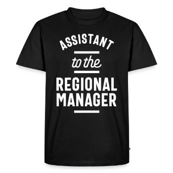 Assistant to the Regional Manager The Office Funny - Men's Premium Organic T-Shirt - black - Front - Nico (187cm)