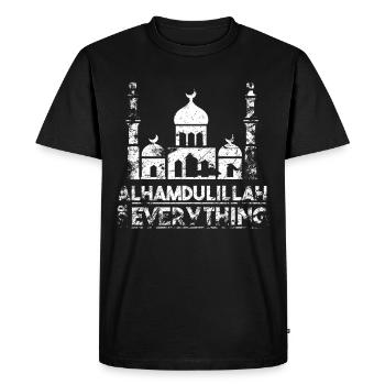 Mosquée Alhamdullah - T-shirt Premium bio Homme - noir - Devant - Nico (187cm)