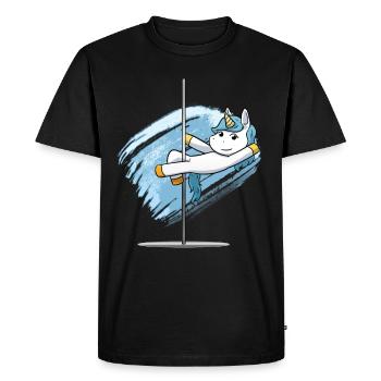 Unicorn pole dancing pole dancing danseur - T-shirt Premium bio Homme - noir - Devant - Nico (187cm)
