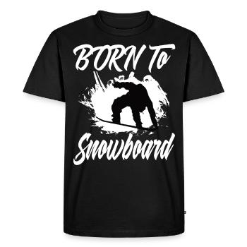 Snowboard Born to Snowboard Snowboarding Snowboard - Men's Premium Organic T-Shirt - black - Front - Nico (187cm)