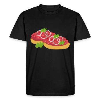 METT PETITS PAINS DRÔLE IDÉES CADEAUX - T-shirt Premium bio Homme - noir - Devant - Nico (187cm)