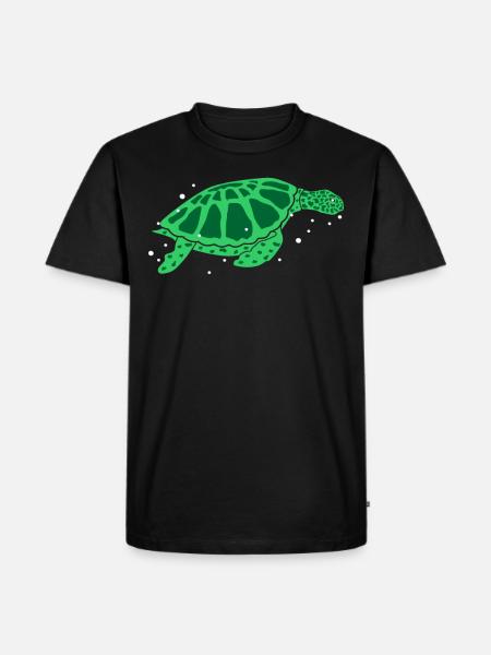 turtle - Men's Premium Organic T-Shirt - black