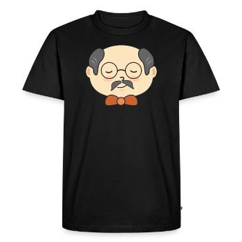 Grand-père grand-père - T-shirt Premium bio Homme - noir - Devant - Nico (187cm)