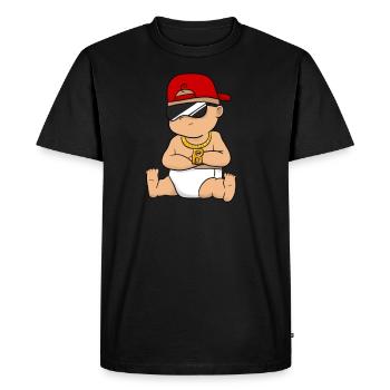 Baby boss cool boy boy gangster - Men's Premium Organic T-Shirt - black - Front - Nico (187cm)