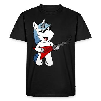 Licorne guitare électrique guitare électrique - T-shirt Premium bio Homme - noir - Devant - Nico (187cm)