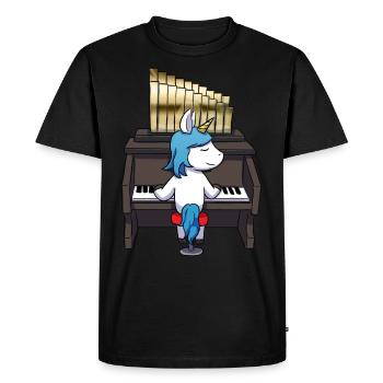 Orgue licorne - T-shirt Premium bio Homme - noir - Devant - Nico (187cm)