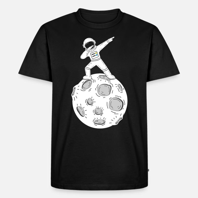 Lune astronaute Dab Dabbing Moon - T-shirt Premium bio Homme - noir