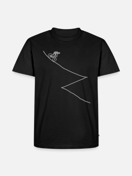Mountainbiker - Männer Premium Bio T-Shirt - Schwarz