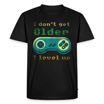 Gamer Birthday Gaming Zocker Zocken birthday gift - Men's Premium Organic T-Shirt - black - Front - Nico (187cm)