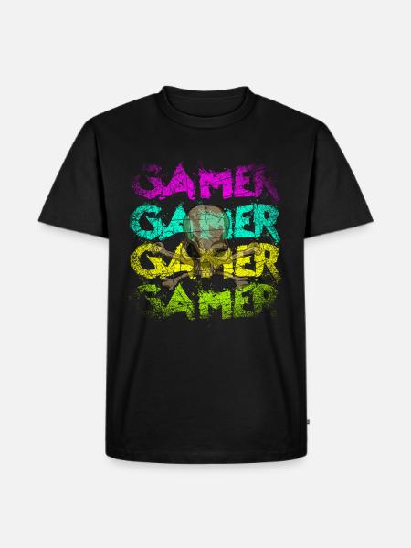 Gamer - Herre Premium økologisk T-shirt - sort