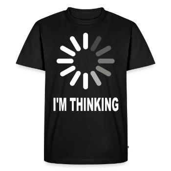 Je pense - T-shirt Premium bio Homme - noir - Devant - Nico (187cm)