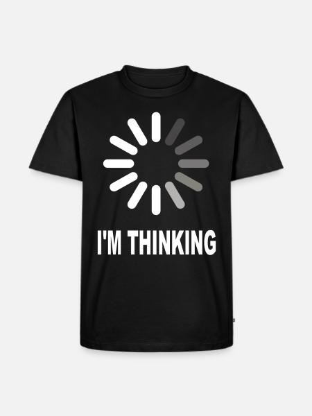 I'm thinking - Men's Premium Organic T-Shirt - black