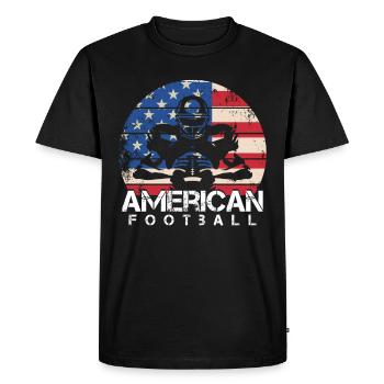 Football USA Footballer Team équipe de football - T-shirt Premium bio Homme - noir - Devant - Nico (187cm)